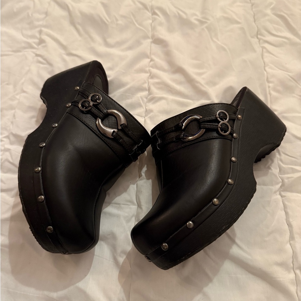 Cato back clog heeled shoes clogs wedge shoes fall